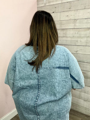 "Grateful" Chambray Top *FINAL SALE*