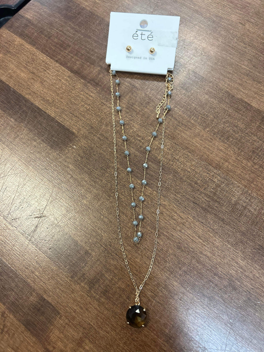 "Malani" Layered Beaded Necklace