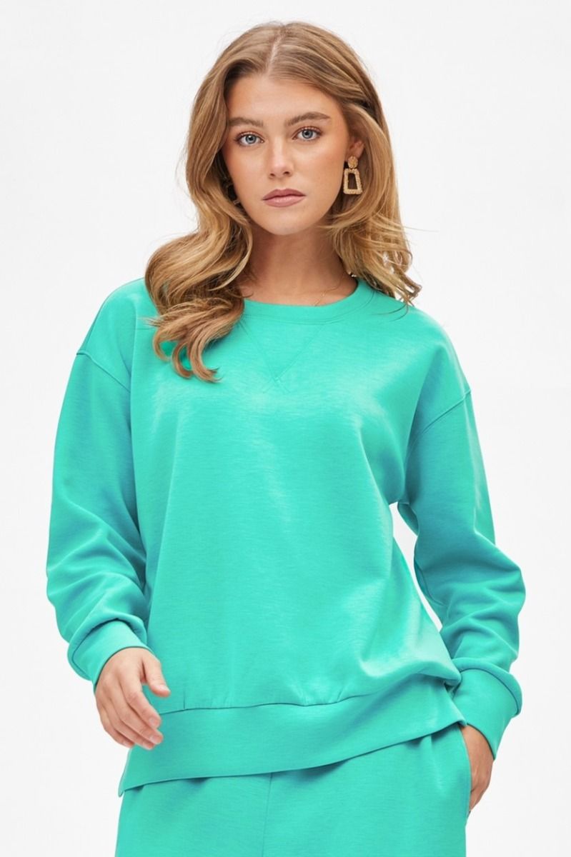 "Closer To Love" Solid Sweatshirt- Green