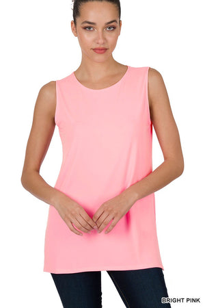 "Happy" Sleeveless Side Slit Top *FINAL SALE*