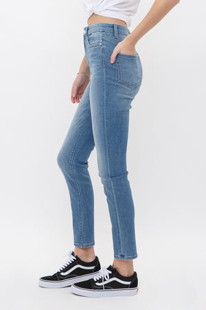 Mica Denim - Aniello Super High Rise Straight Leg Jeans - MDP-T203