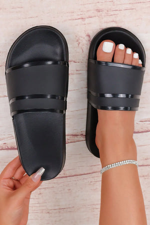 "Black Night" Slip On Sandals *FINAL SALE*