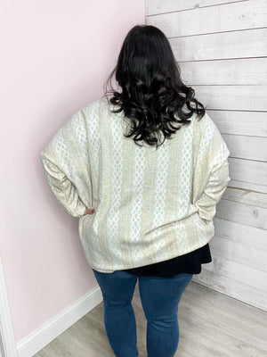"Oh Sweet Day" Beige Cable Knit Cardigan