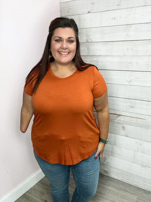 "The Perfect Tee" Solid Short Sleeve Top