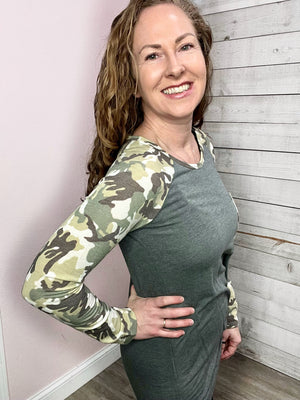 "Trading Places" Camo Front Knot Top *FINAL SALE*