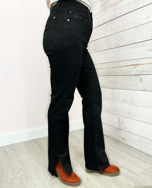 Judy Blue Hi-Rise Black Straight Leg- 88451
