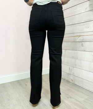 Judy Blue Hi-Rise Black Straight Leg- 88451
