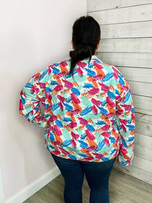 "Want Your Love" Multi-Color Print Jacket *FINAL SALE*