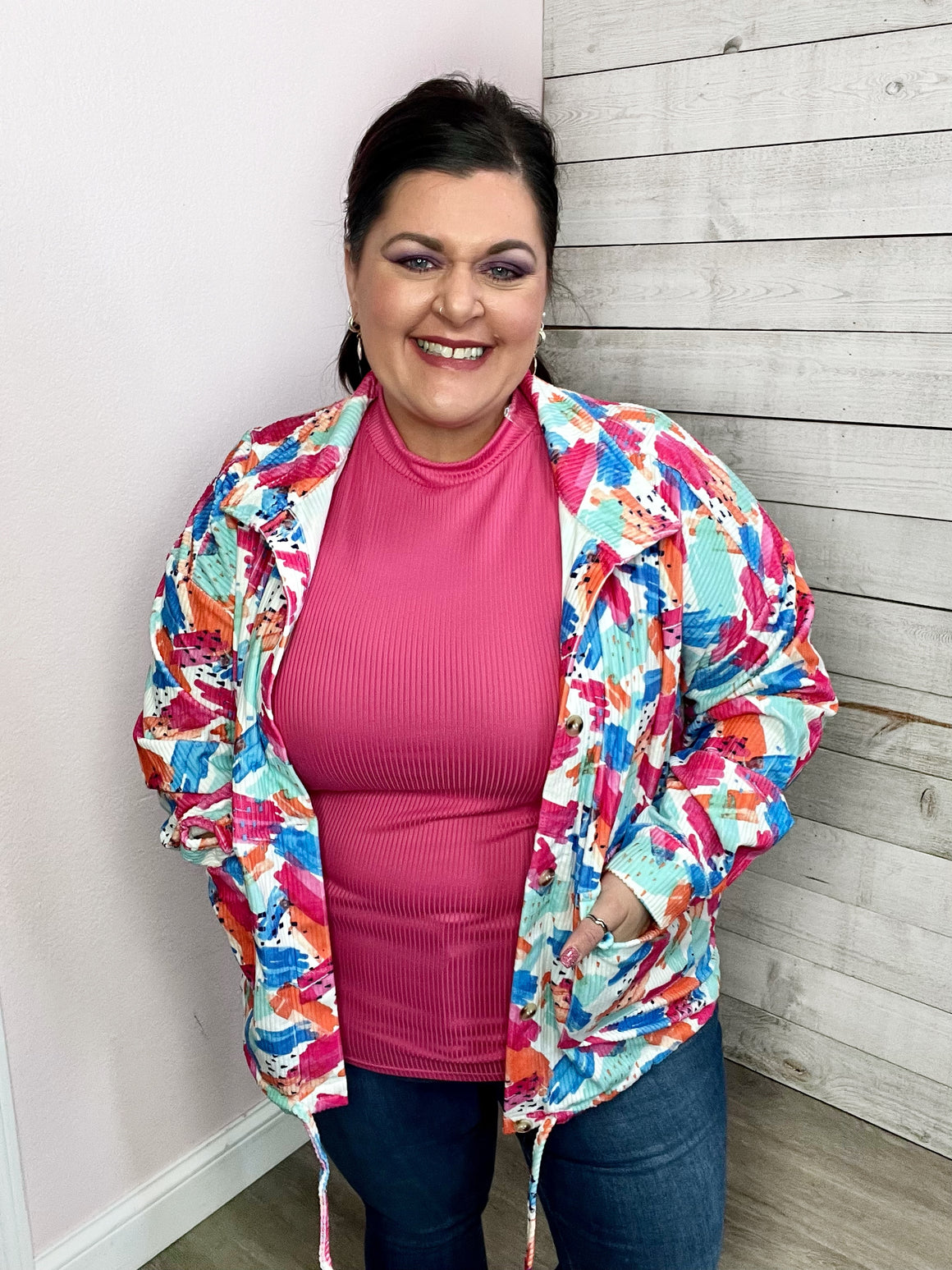 "Want Your Love" Multi-Color Print Jacket *FINAL SALE*