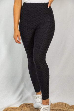 "Simply Amazing" Textured Legging- Black *FINAL SALE*
