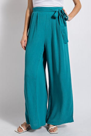 "Island Oasis" Teal Wide Leg Pant