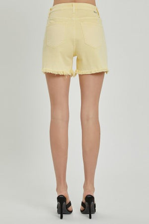 Risen Hi-Rise Yellow Shorts- RDS1335 *FINAL SALE*