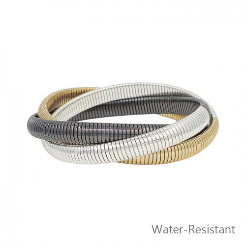 "Armani" Twisted Metal Stretch Bracelet
